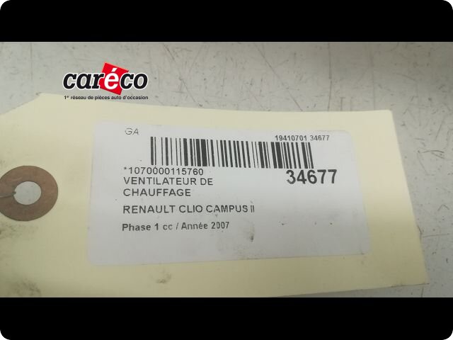 Moteur Ventilateur Chauffage Clio II/Symbol RENAULT-7701067032